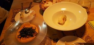 Zuppa e fiori di zucca at Vero Gastrobar in Naples