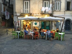 This is the restaurant from the outside at Vero Gastrobar in Naples