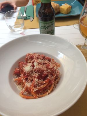 Spaghetti dish at Vero Gastrobar in Naples