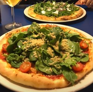 A lot of greens, not much cheese. at Mastino V in Amsterdam