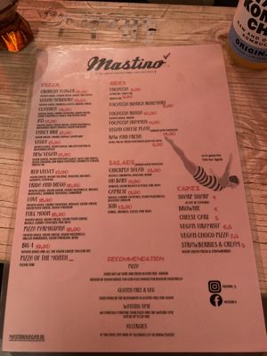 Menu Feb2020 at Mastino V in Amsterdam