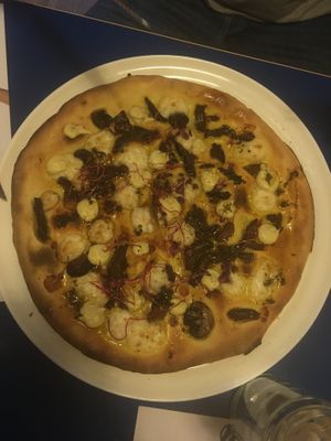 Shiitake pizza at Mastino V in Amsterdam