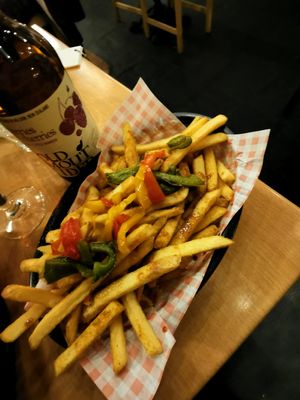 Salt and pepper chips at Down the Hatch in Liverpool