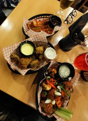 Corn ribs are amazing!! Mushrooms at Down the Hatch in Liverpool