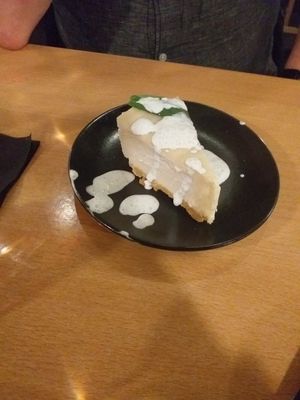 Lime cheezecake at Down the Hatch in Liverpool