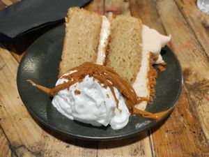 Incredibly perfect Biscoff cake! at Down the Hatch in Liverpool