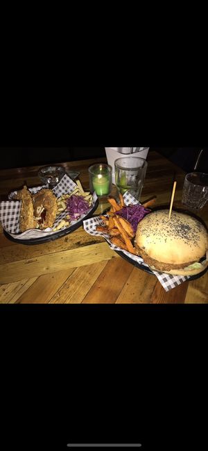 Various Burgers   at Down the Hatch in Liverpool