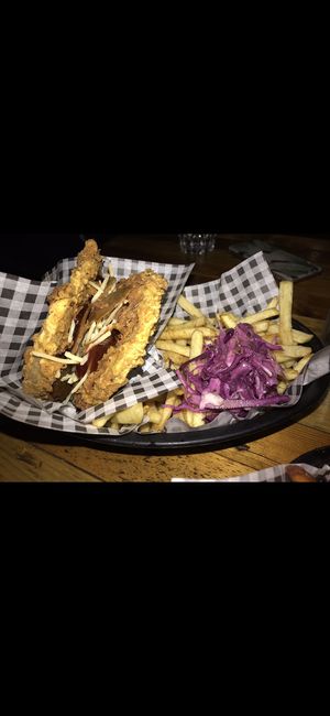 Chicken Burger with Slaw  at Down the Hatch in Liverpool
