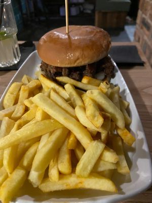 Salt and pepper chicken burger  at Down the Hatch in Liverpool