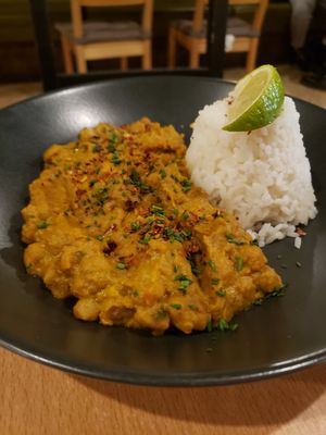 Goan curry (chickpeas n sweet potato) at Down the Hatch in Liverpool