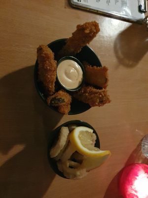 Frickles (top) and calamari (bottom) at Down the Hatch in Liverpool