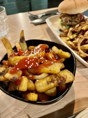 Salt & pepper chips (woo tan menu)  at Down the Hatch in Liverpool