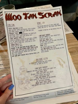Limited time serving woo tan scran food as well as their normal menu  at Down the Hatch in Liverpool