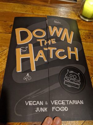 Menu at Down the Hatch in Liverpool