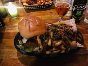 Taj Mahal with poutine at Down the Hatch in Liverpool