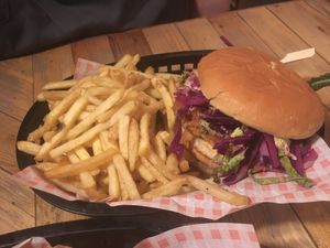 Burger at Down the Hatch in Liverpool