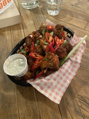 Buffalo cauliflower  at Down the Hatch in Liverpool