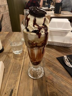 Oreo cookie dough sundae  at Down the Hatch in Liverpool