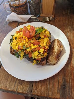 Tofu toast at Vegan Parad-ice in Cruz De Huanacaxtle