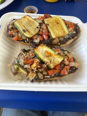 Molletes   at Vegan Parad-ice in Cruz De Huanacaxtle