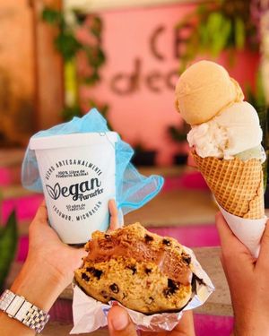 Helado para llevar, en cono o en sandwich! at Vegan Parad-ice in Cruz De Huanacaxtle