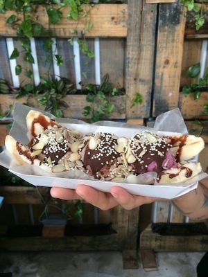 BANANA SPLIT  at Vegan Parad-ice in Cruz De Huanacaxtle
