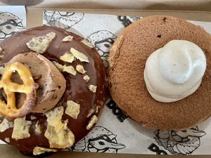 cbd couch potato and tiramisu filled at Doe Donuts in Portland