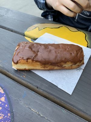 Creme filled Long John  at Doe Donuts in Portland