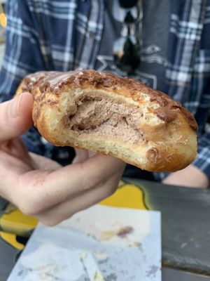Creme filled Long John  at Doe Donuts in Portland