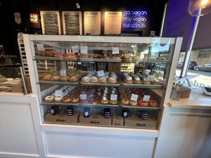 Inside Doe Donuts  at Doe Donuts in Portland