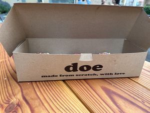 Even the boxes are cute  at Doe Donuts in Portland