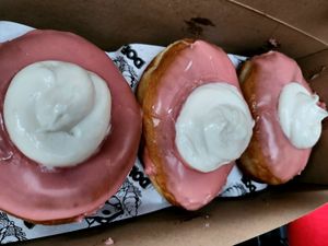 The guava cream cheese donuts (my fave) at Doe Donuts in Portland
