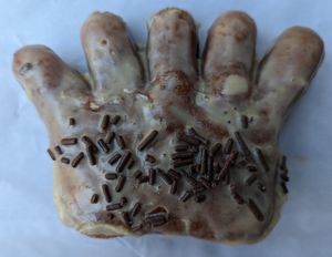 Espresso Chocolate Bearclaw at Doe Donuts in Portland