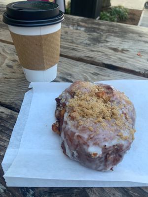 Peach cobbler  at Doe Donuts in Portland