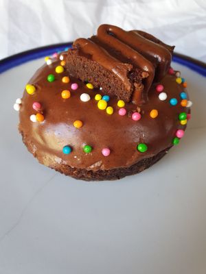 cosmic brownie donut at Doe Donuts in Portland