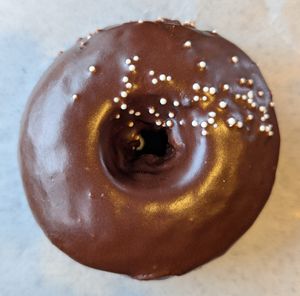 Chocolate Fudge Cake Donut at Doe Donuts in Portland