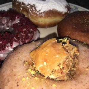 Baklava donut up front! at Doe Donuts in Portland