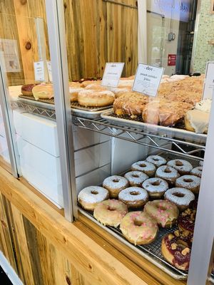 Many donuts to choose from at Doe Donuts in Portland