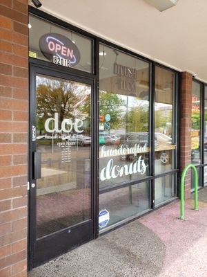Doe Donuts storefront. Photo taken May 2019. at Doe Donuts in Portland