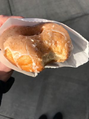 Salted Vanilla Bean donut! at Doe Donuts in Portland