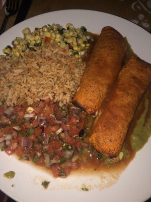 Vegan enchiladas at Mountain Madre in Asheville