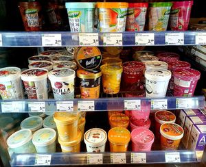 Good offer of vegan ice-cream at denn's Biomarkt - Arcaden in Dusseldorf