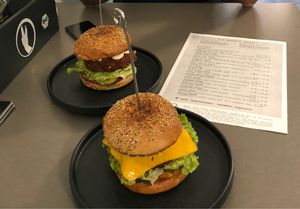 Cheese and Vegenator Burger at Attila Hildmann Organic Snackbar I in Berlin