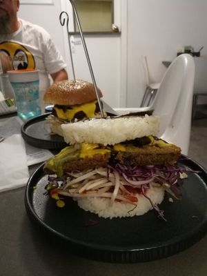 Tasty burgers at Attila Hildmann Organic Snackbar I in Berlin