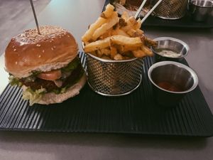 I had a burger. Forgot which one tho at Attila Hildmann Organic Snackbar I in Berlin