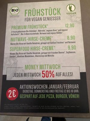 Frühstück Sa. + So 10-12  at Attila Hildmann Organic Snackbar I in Berlin