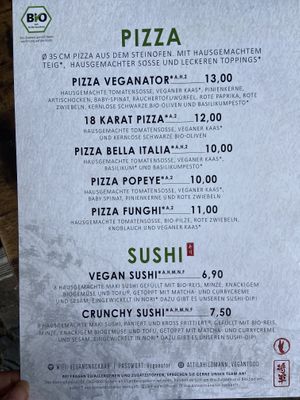 Menu  at Attila Hildmann Organic Snackbar I in Berlin