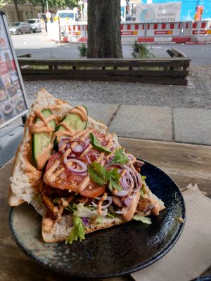 Snack at Attila Hildmann Organic Snackbar I in Berlin