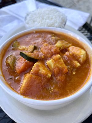 Curry w tofu  at Sherpa Cafe in Gunnison