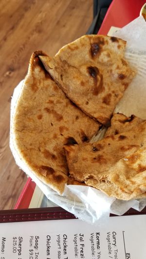 Whole wheat  flat bread baked in Tandoor at Sherpa Cafe in Gunnison